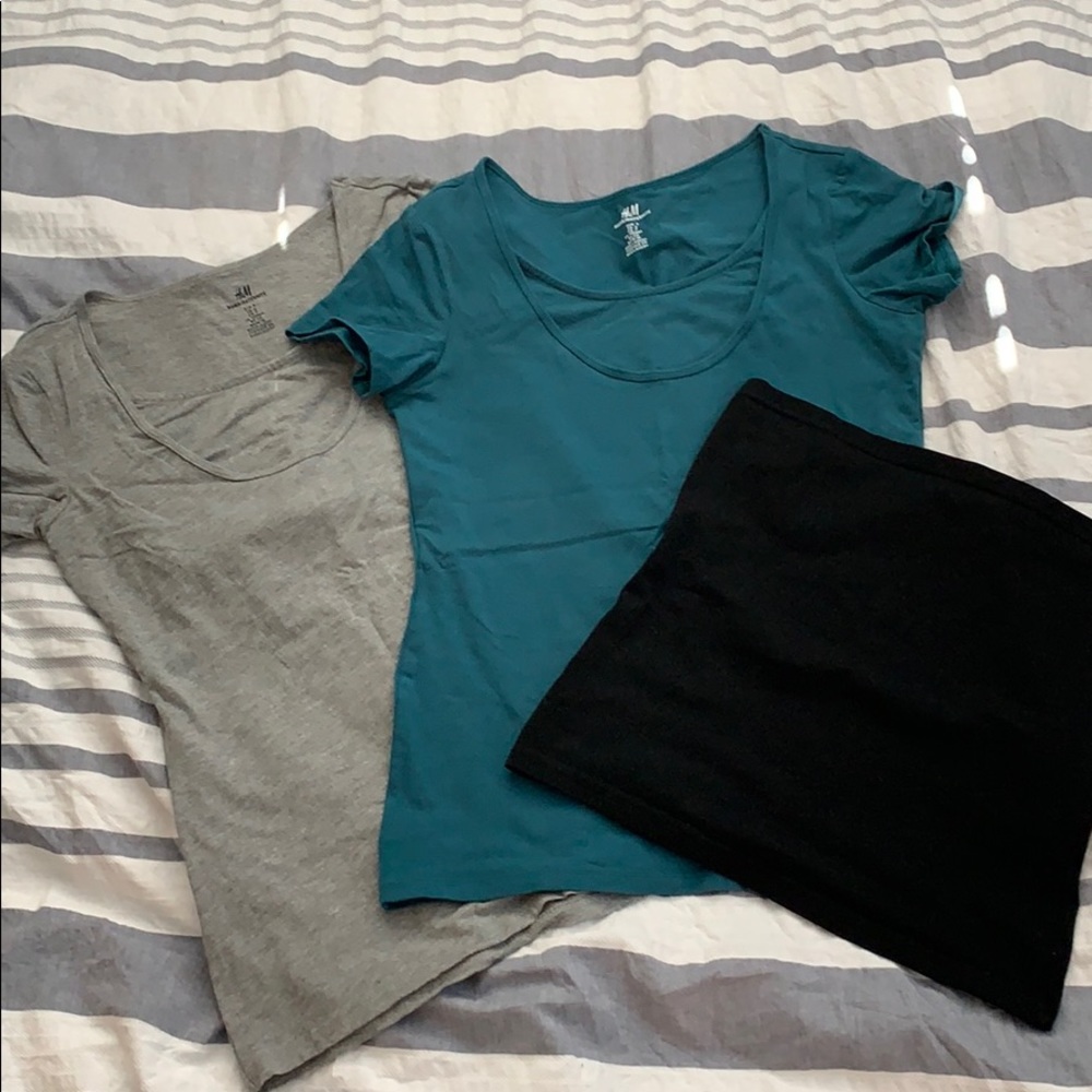 2 H&M Maternity/Nursing Tops & Belly Band Bundle